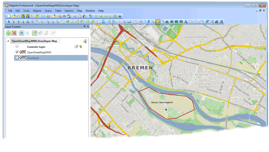 Street map open